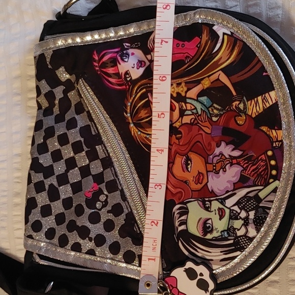 💚Monster High Black & Silver Crossbody Bag - Picture 11 of 15